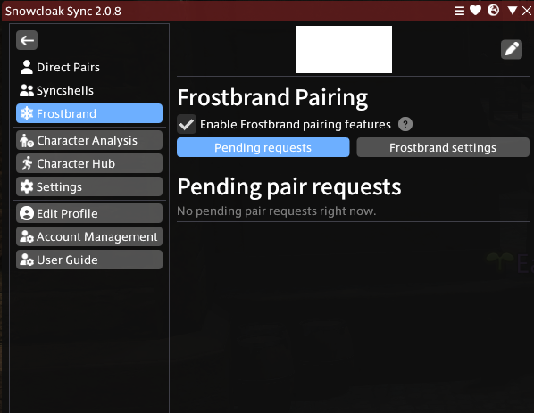 Snowcloak Main Window
